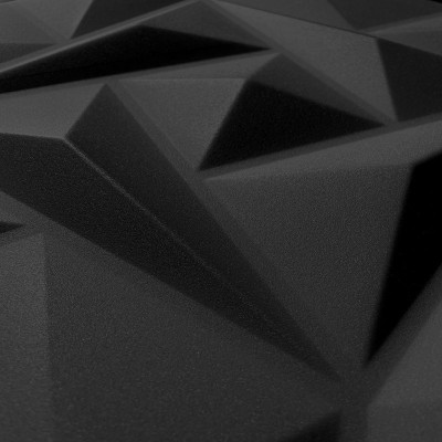 KASETON SUFITOWY ŚCIENNY KWARC CZARNY 3D
