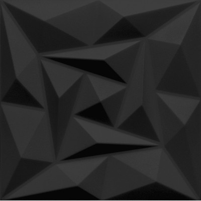 KASETON SUFITOWY ŚCIENNY KWARC CZARNY 3D