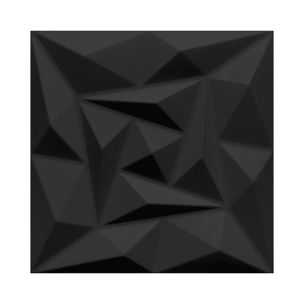 KASETON SUFITOWY ŚCIENNY KWARC CZARNY 3D