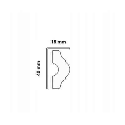 Listwa Ścienna Sufitowa Biała DP1