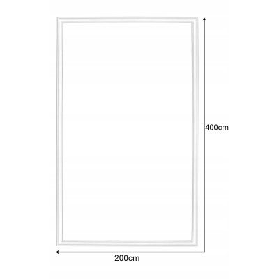 Listwa na Ścianę Ścienna Twardy Biały Materiał Ramka DP1 Mini 200x400cm