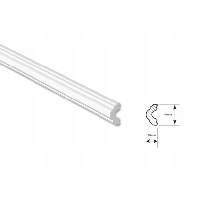 Listwa Ścienna Sufitowa Czarna DP1