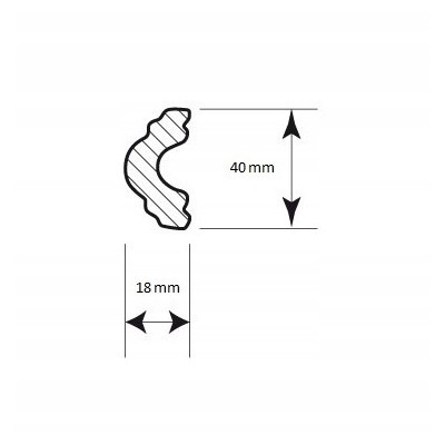 Listwa Ścienna Sufitowa Czarna DP1
