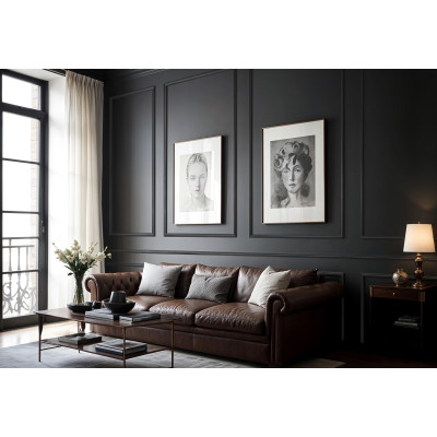 Listwa Ścienna Sufitowa Czarna DP1