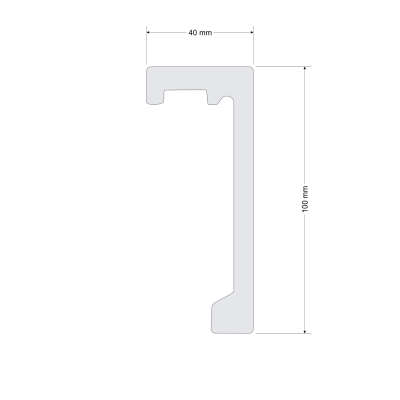 Listwa Karniszowa LED 100mm x 40mm LK100