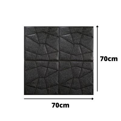 II GATUNEK Samoprzylepny Panel Ścienny Diament Czarny